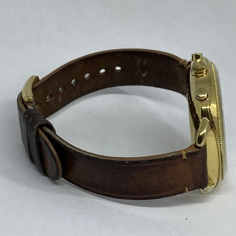 Fossil FTW1201 Women's Brown Leather Analog White Dial Hybrid Smartwatch XX727